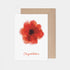 Orange Rose Congratulations Card